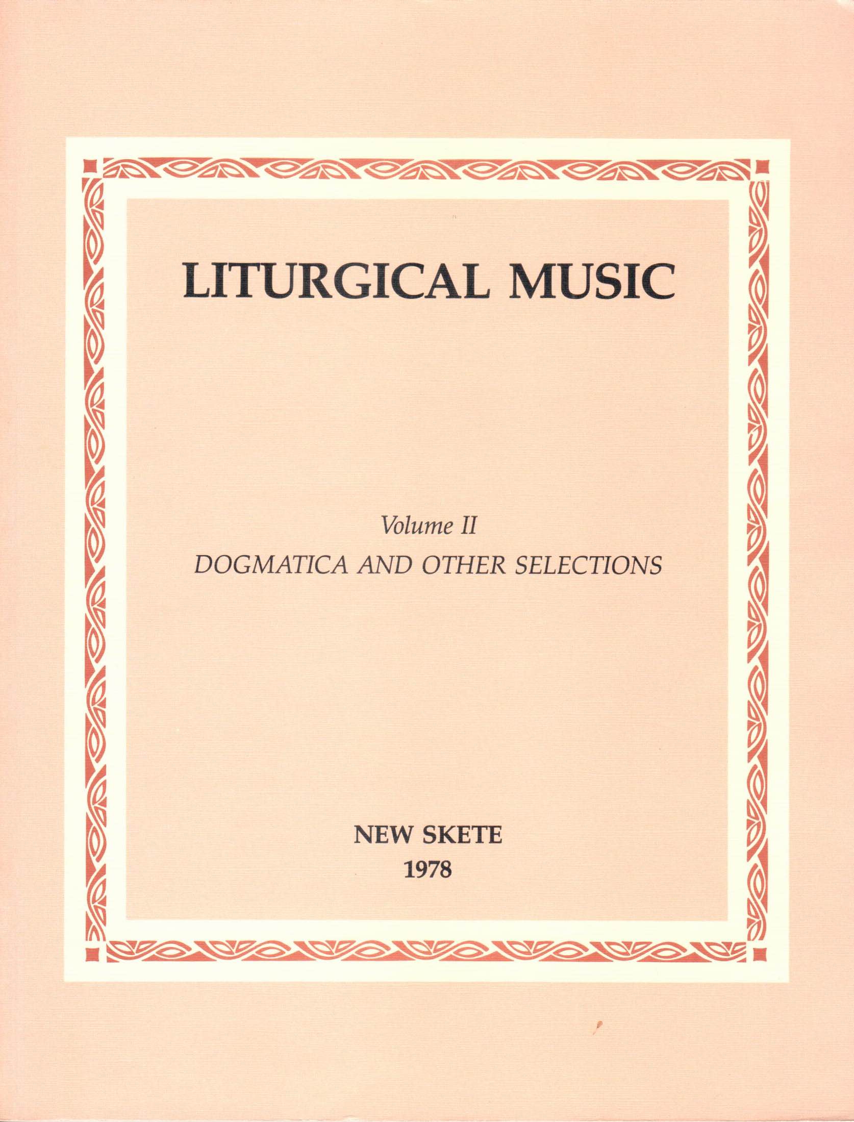 Cover of Liturgical Music, Volume 2