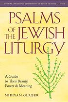 Cover of Psalms of the Jewish Liturgy