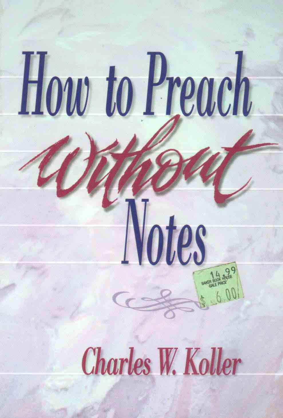 Cover of How to Preacher without Notes