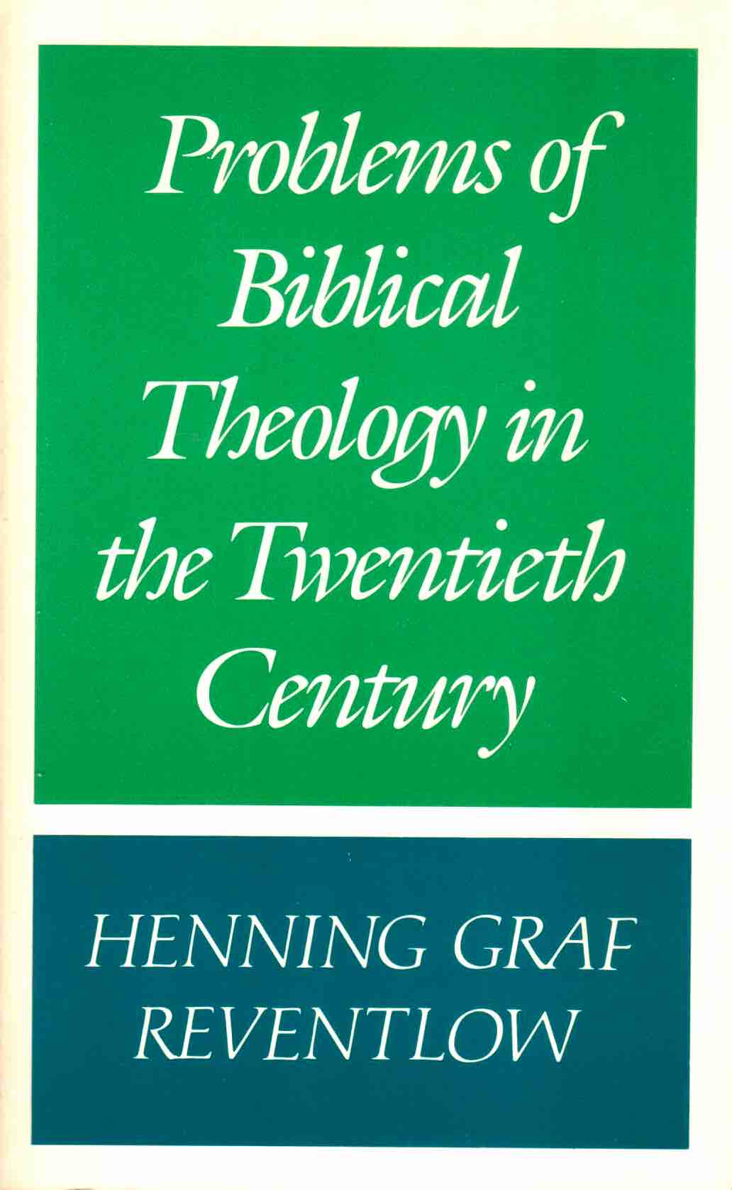 Cover of Problems of Biblical Theology in the Twentieth Century