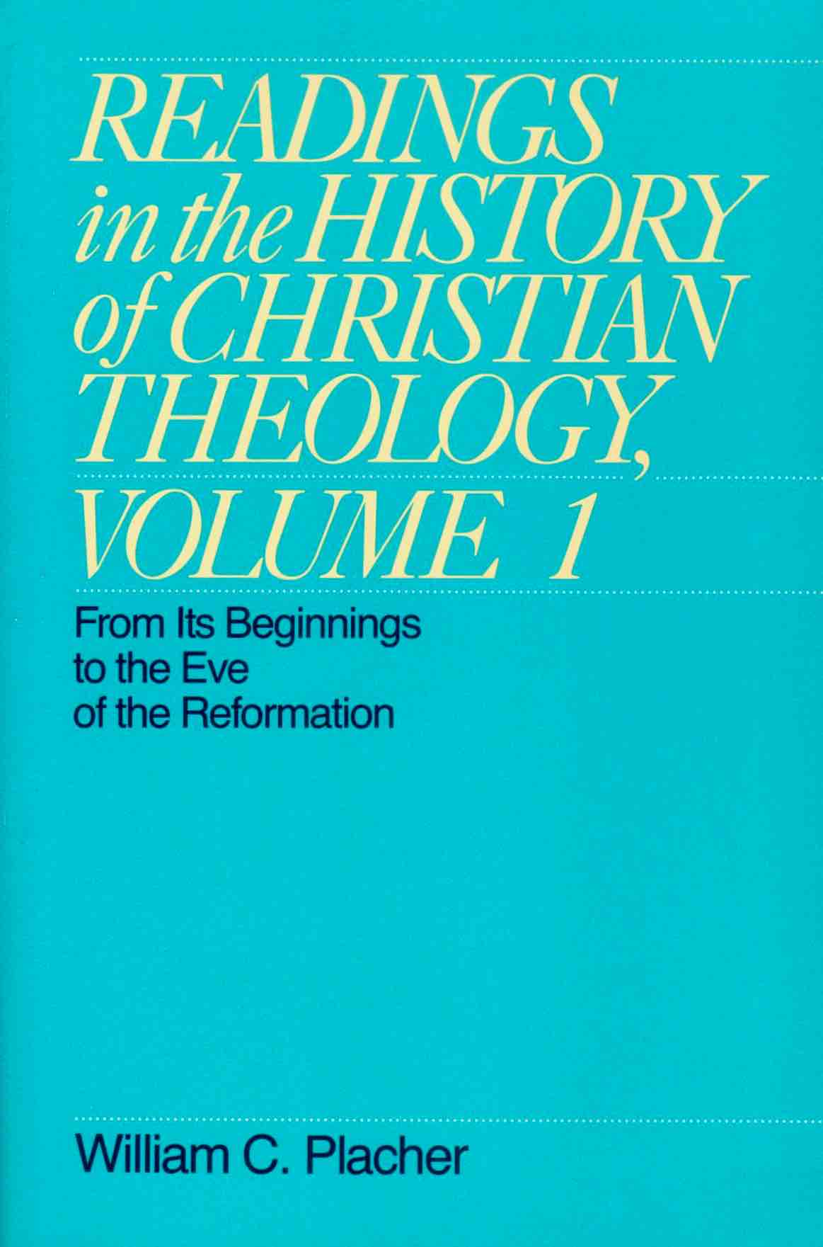 Cover of Readings in the History of Christian Theology, Volume 1