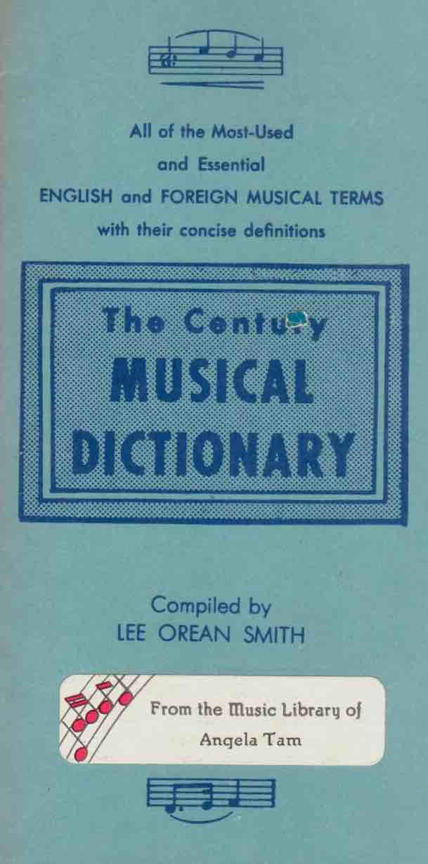 Cover of The Century Musical Dictionary