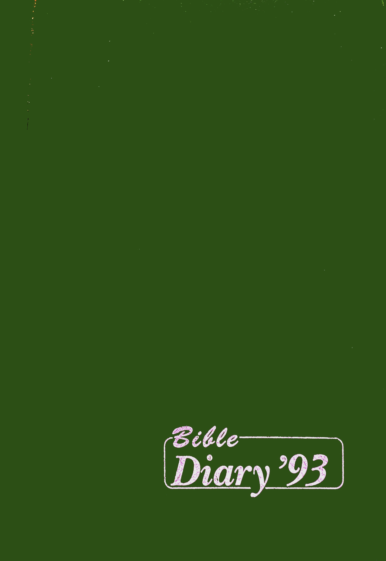 Cover of Bible Diary 1993