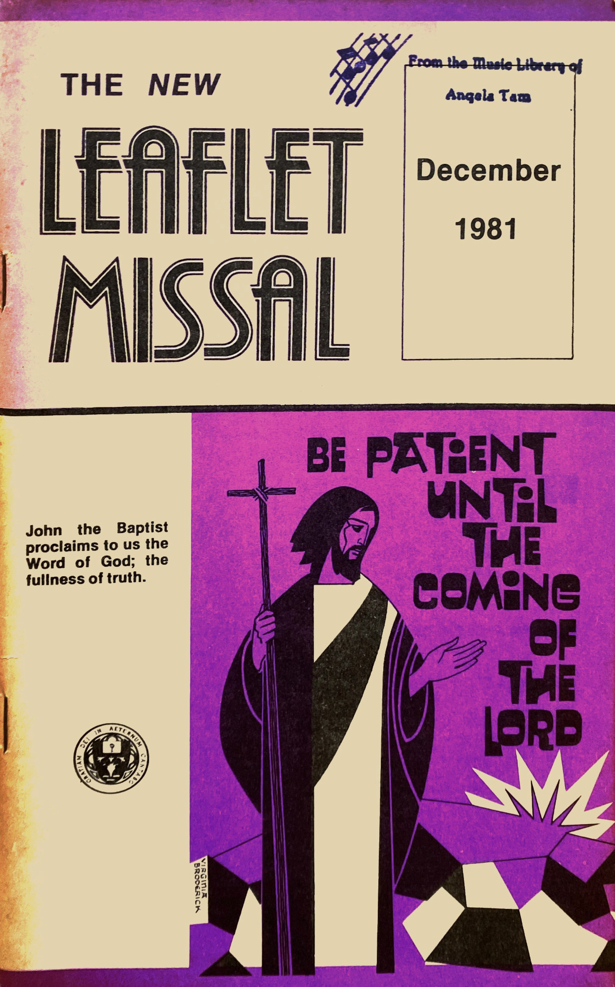 Cover of Leaflet Missal: Be Patient Until the Coming of the Lord December 1981